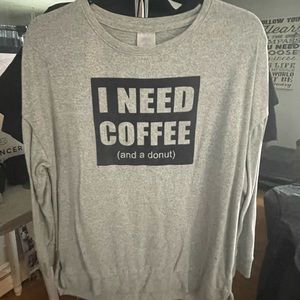 I Need Coffee Long Sleeve Sweater